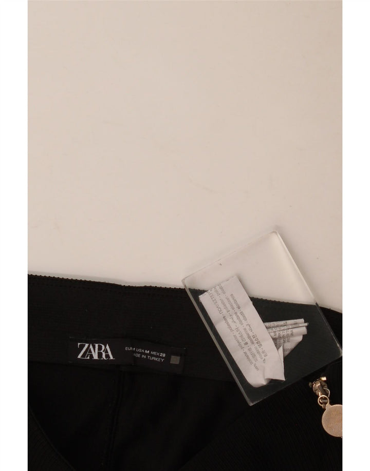 Zara Pantalon décontracté skinny pour femme Medium W28 L28 Noir Polyester