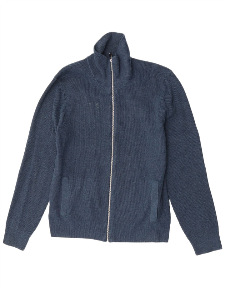 Marks & Spencer Pull Cardigan Homme Grand Bleu Marine Polyester