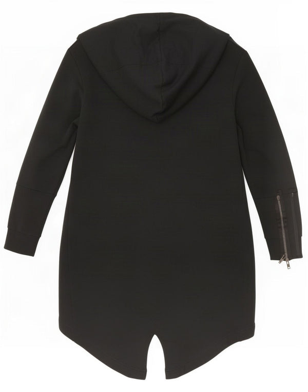 Zara Cardigan ouvert à capuche long pour homme en coton noir moyen