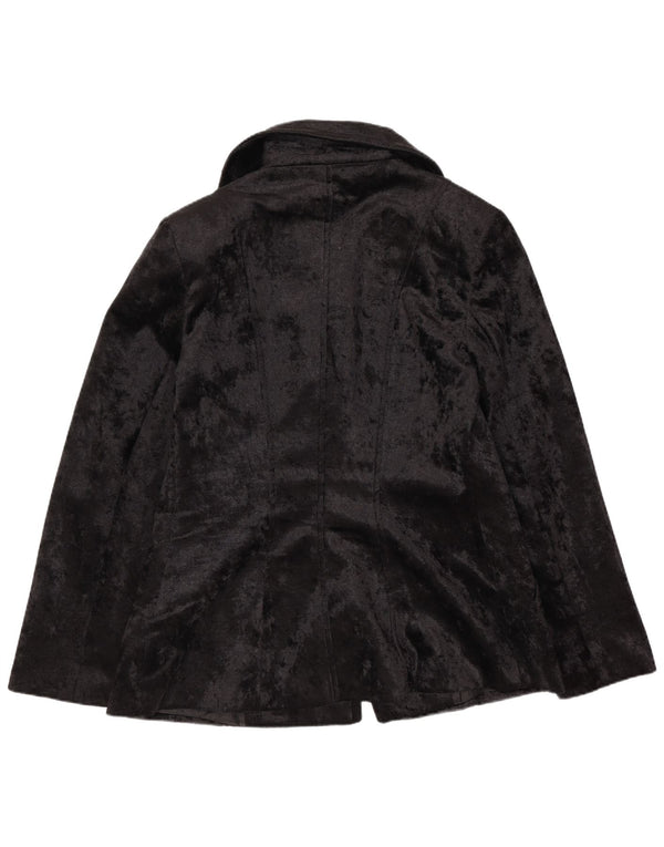 Sportstaff Veste blazer double boutonnage pour femme UK 14 Large Noir Polyester