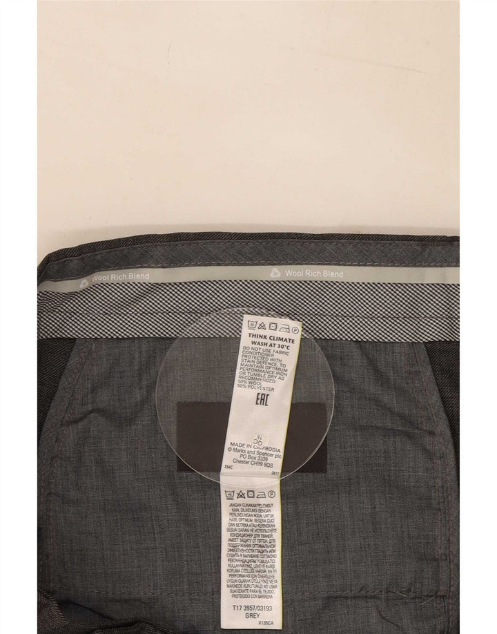 Marks & Spencer Pantalon de costume coupe classique pour homme W34 L29 Gris laine
