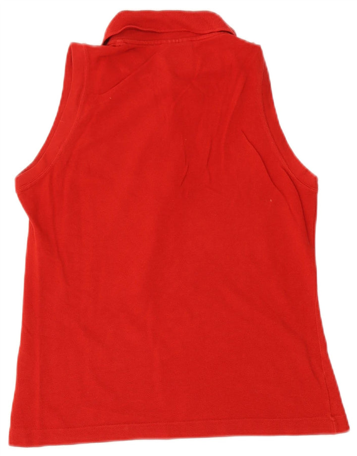 Lacoste Polo sans manches femme taille 38 coton rouge moyen
