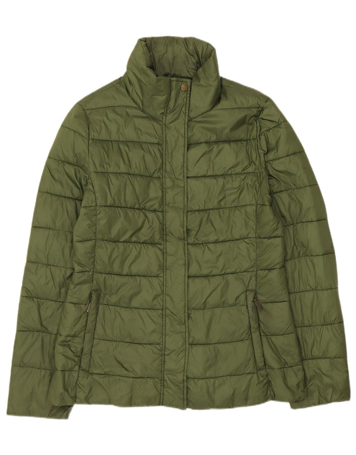 Barbour Veste matelassée surdimensionnée pour femme UK 10 Petit Kaki Polyester