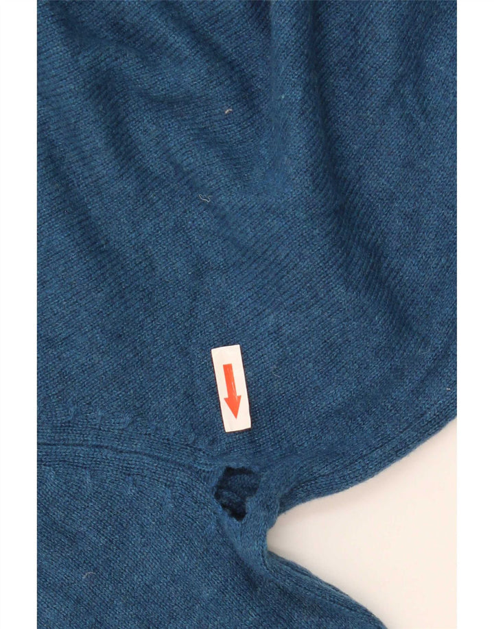 Marks & Spencer Pull à col rond pour homme en laine d'agneau bleue