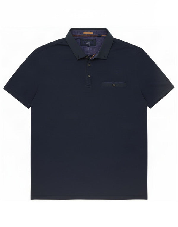 Ted Baker Polo Homme Taille 6 2XL Bleu Marine Coton