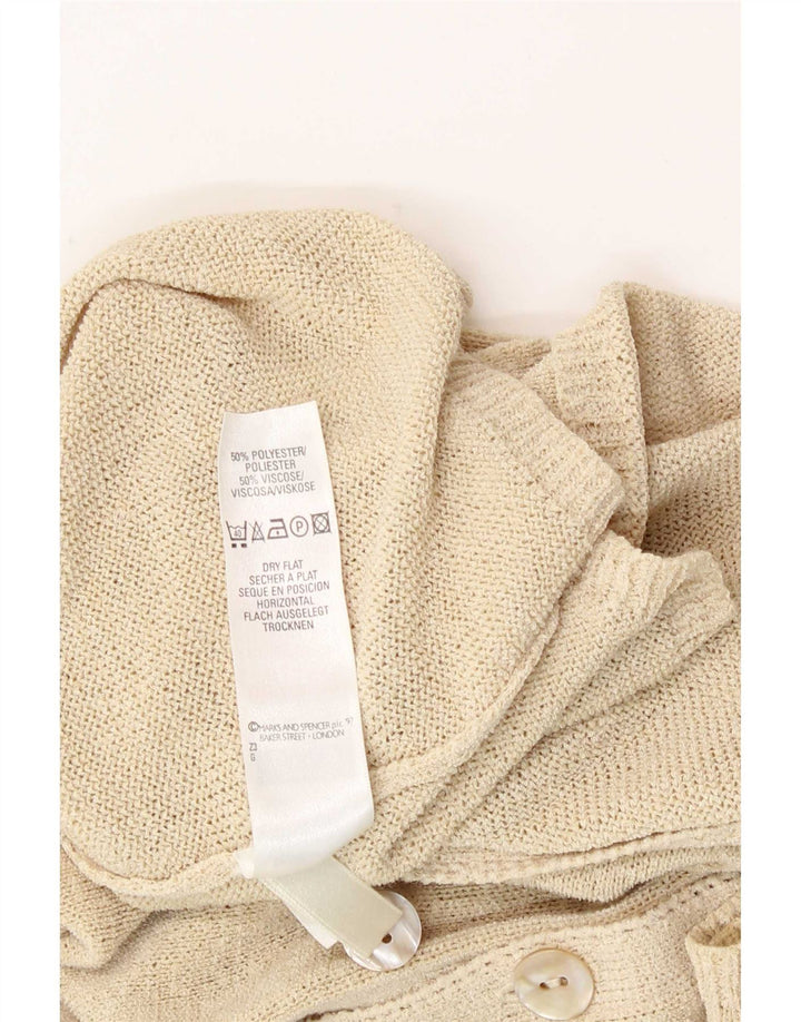 Marks & Spencer Pull cardigan St. Michael pour femme Beige moyen UK 12