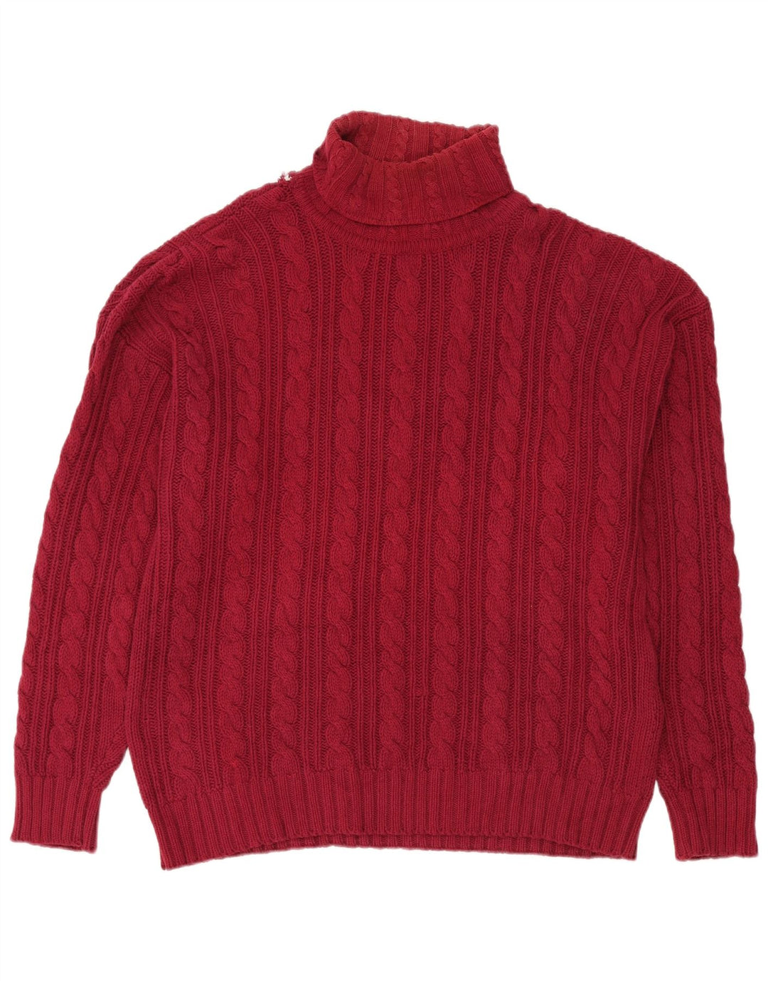 Eddie Bauer Pull col roulé pour homme en coton rouge Taille L