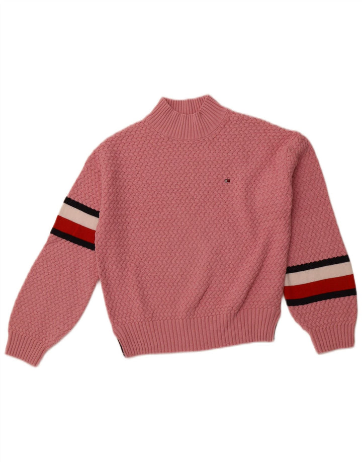TOMMY HILFIGER Pull à col roulé pour fille 11-12 ans Rose rayé