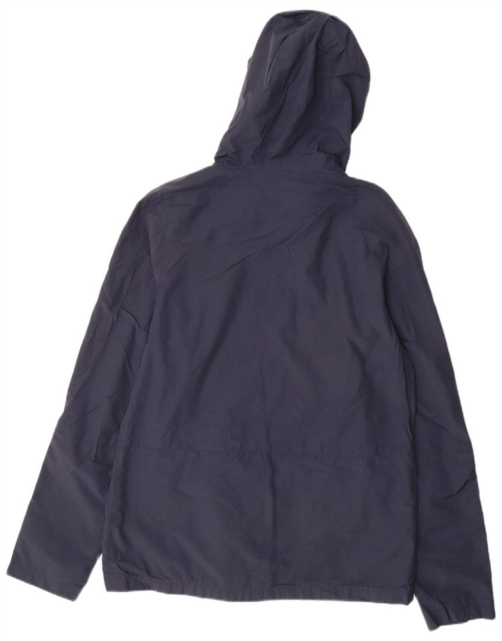 Jack Wills Veste de pluie à capuche pour homme UK 40 Large Bleu marine Coton