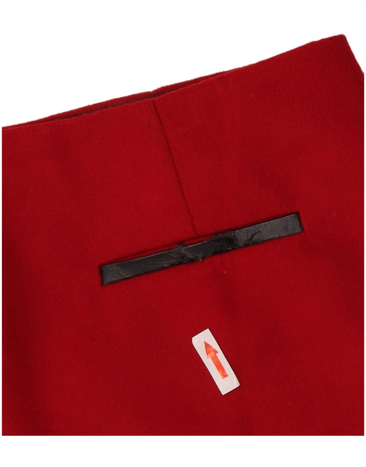 Marks & Spencer Jupe droite pour femme UK 8 Small W28 Rouge Polyester