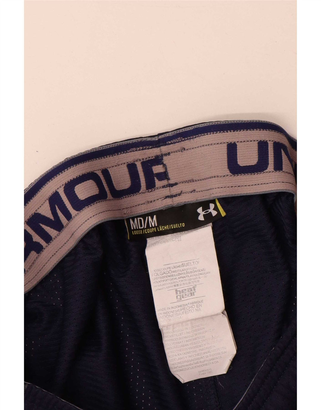 Under Armour Short de Sport Heat Gear Homme Bleu Marine Moyen Polyester
