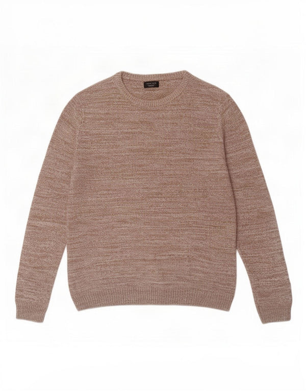 Zara Pull à col rond pour homme Large Beige