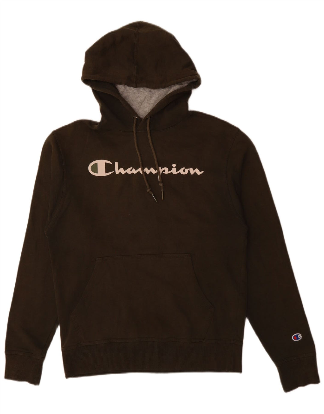 Champion Pull à capuche graphique pour homme Petit Kaki Coton