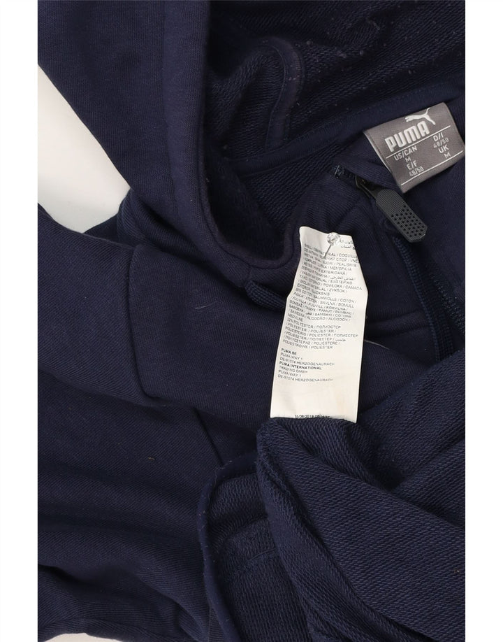 Puma Sweat à Capuche Zippé Homme Bleu Marine Moyen Coton