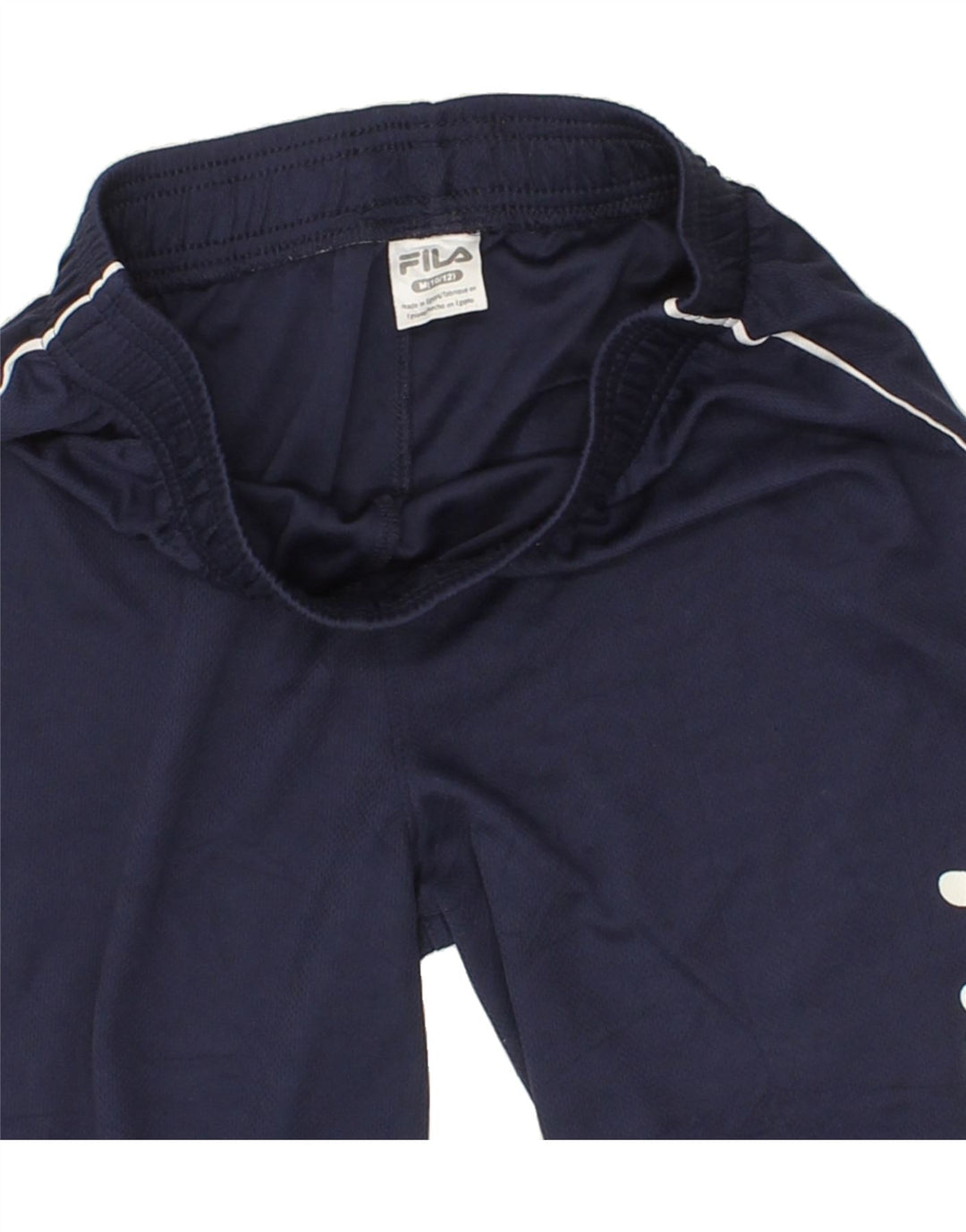 FILA Boys Graphic Sport Shorts 10-11 Years Medium Navy Blue Polyester Vintage Fila and Second-Hand Fila from Messina Hembry 
