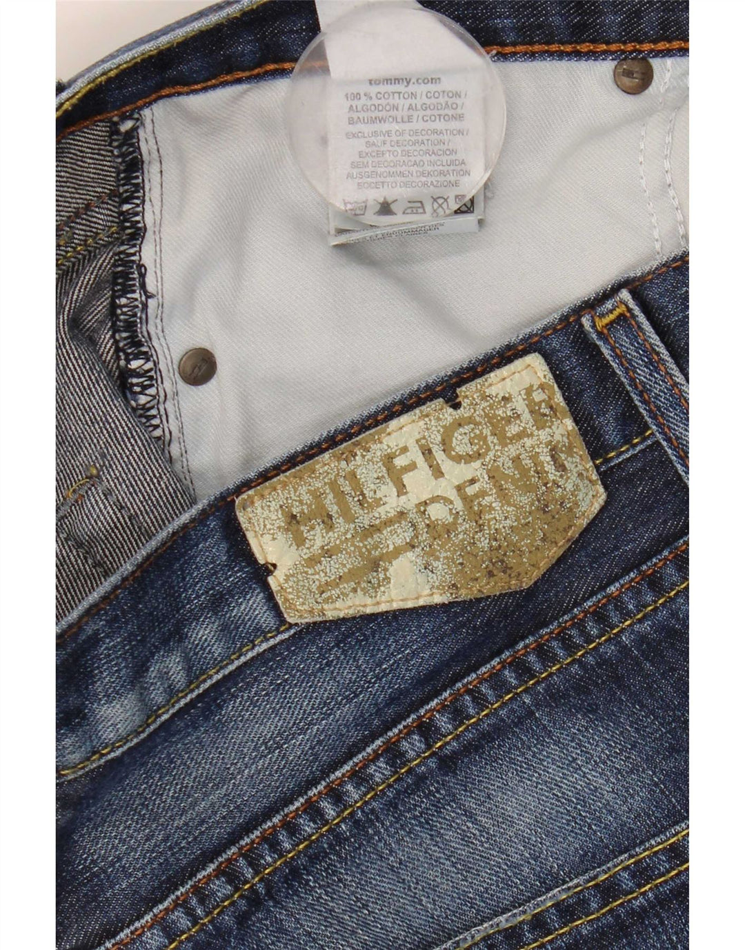 Tommy Hilfiger Jean Bootcut Femme W29 L30 Bleu Coton