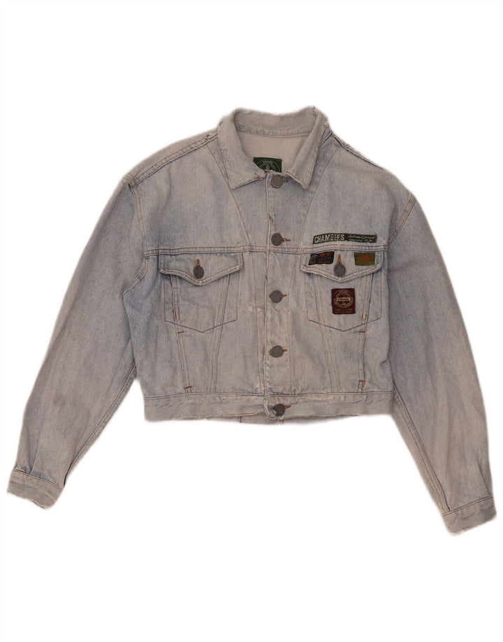 CHAMBERS Veste en jean courte pour femme UK 16 Large Bleu