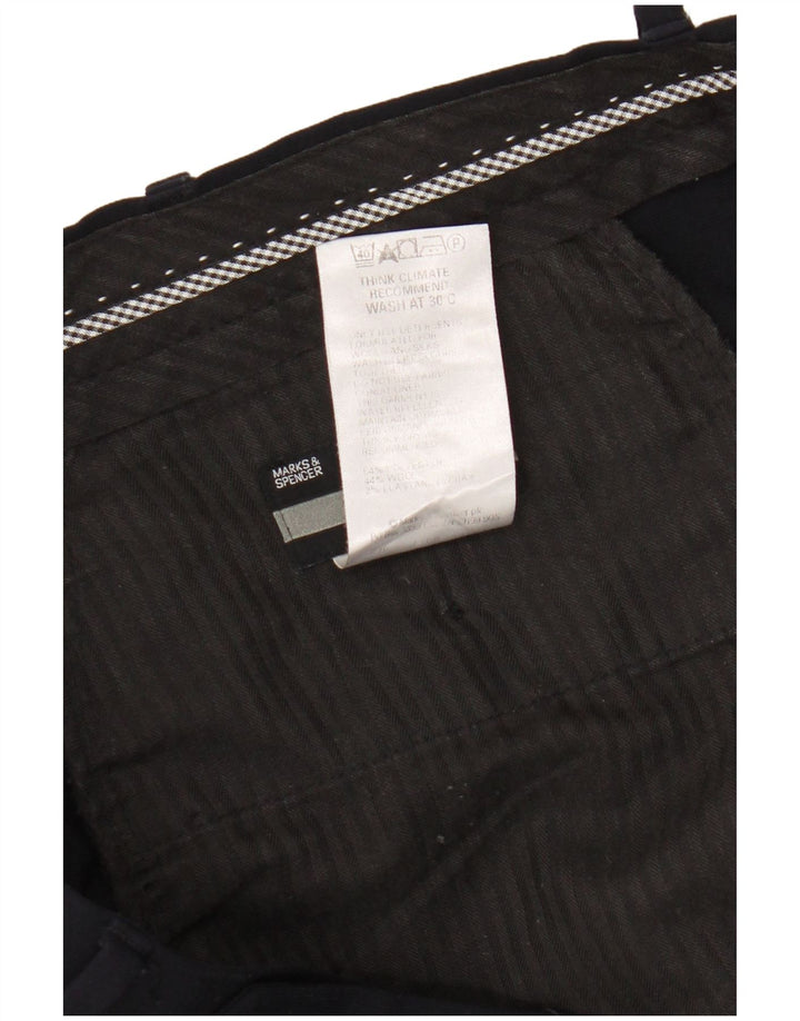 Marks & Spencer Pantalon de costume pour homme W36 L33 Bleu marine Polyester