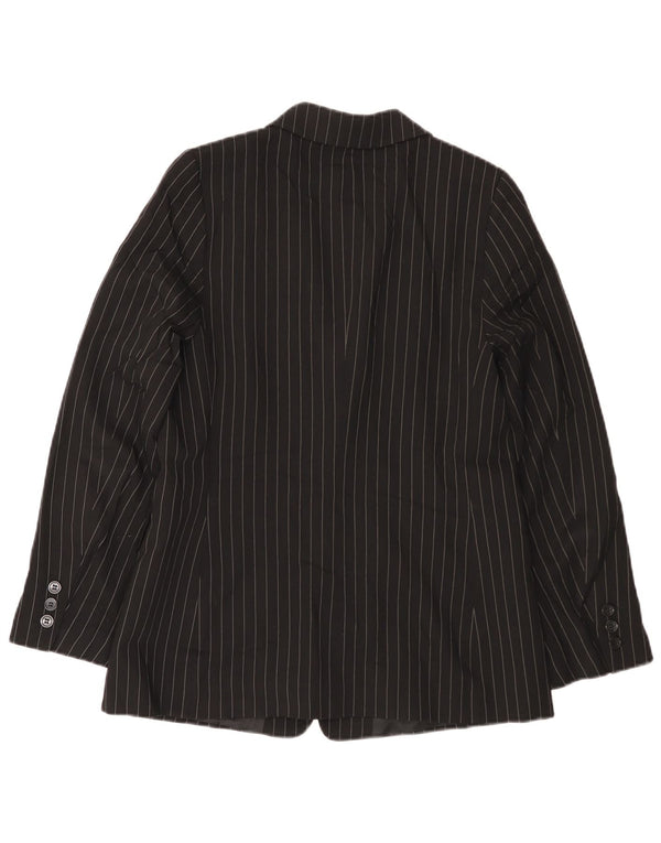Marks & Spencer Veste blazer autographe pour femme UK 12 Medium Black Pinstripe