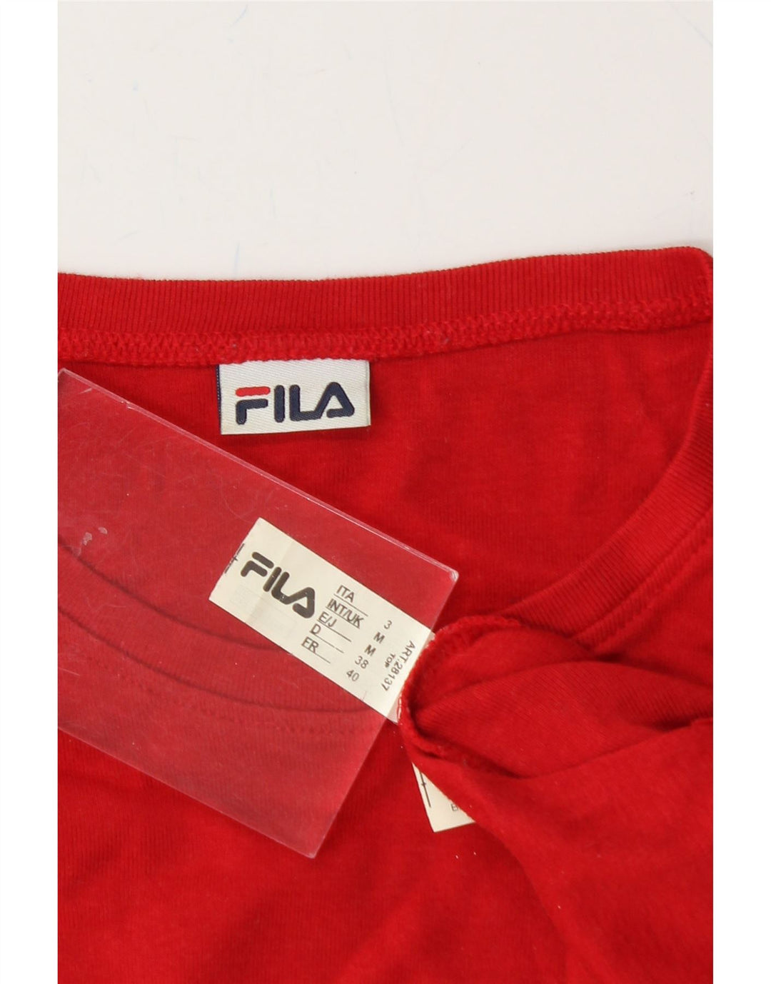 FILA Womens Vest Top UK 12 Medium Red Cotton Vintage Fila and Second-Hand Fila from Messina Hembry 