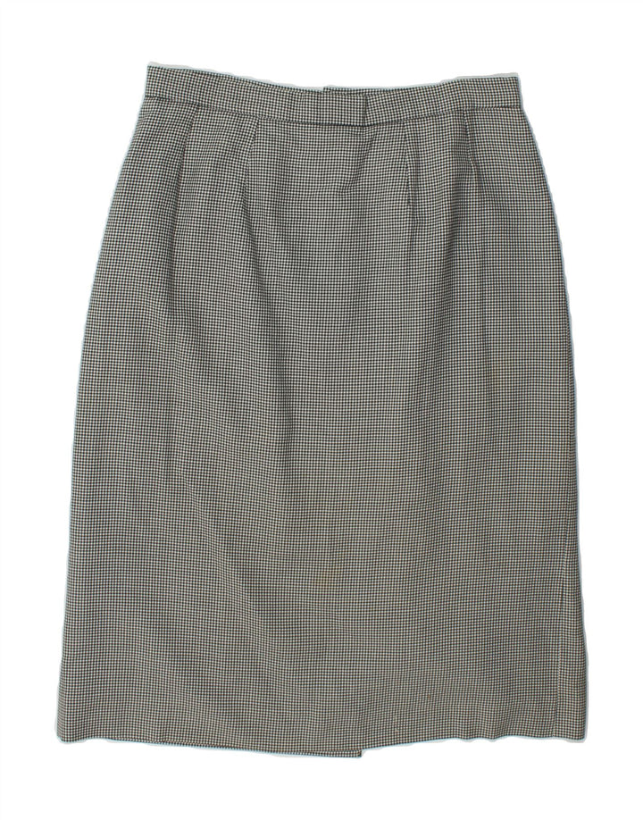 BRENDELLA Womens Straight Skirt W32 Large Grey Houndstooth Vintage Brendella and Second-Hand Brendella from Messina Hembry 
