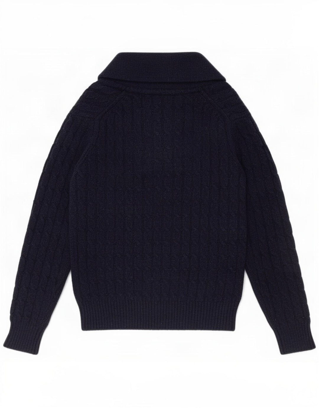 Lyle & Scott Pull à Col Châle Homme Bleu Marine Moyen Laine