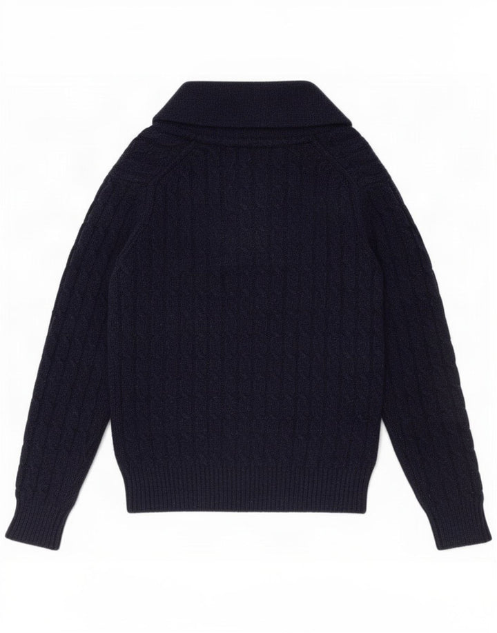 Lyle & Scott Pull à Col Châle Homme Bleu Marine Moyen Laine