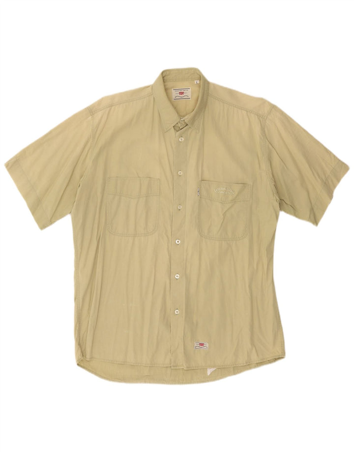 Levi's Chemise à Manches Courtes Homme Vert Moyen
