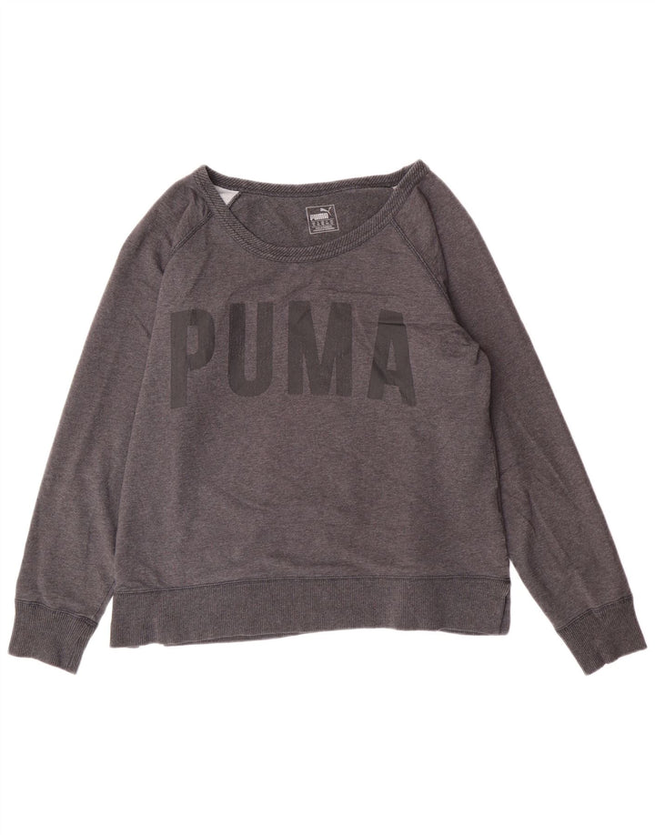 Puma Sweat-shirt court graphique pour femme UK 16 Large Gris