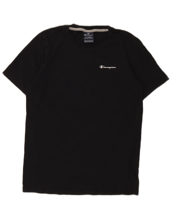 Champion T-Shirt Garçon 13-14 Ans XL Noir Coton