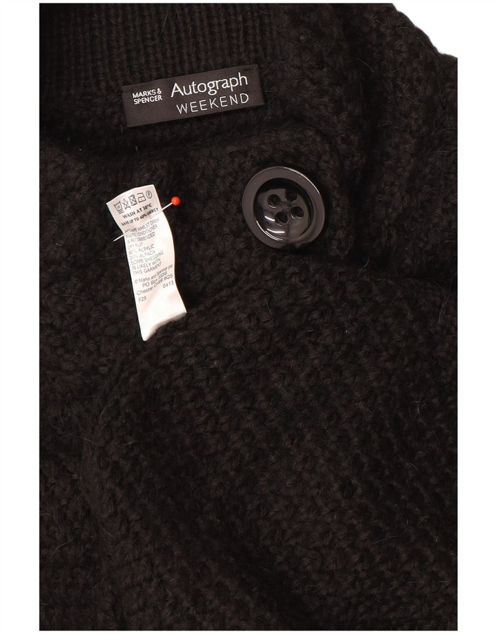 Marks & Spencer Pull cardigan autographe pour femme UK 14 Noir moyen