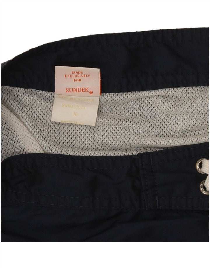 Sundek Short de Bain Homme Grand Polyester Rayé Bleu Marine