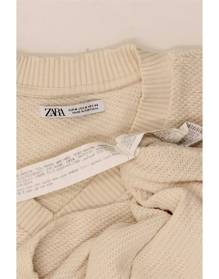 Zara Homme Débardeur Débardeur Medium Blanc Cassé Coton