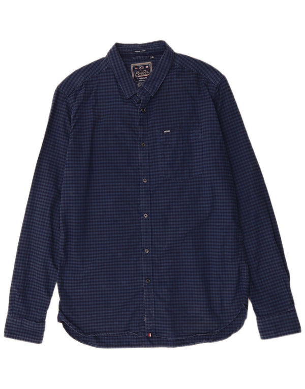 SUPERDRY Chemise Homme XL Bleu Marine Vichy