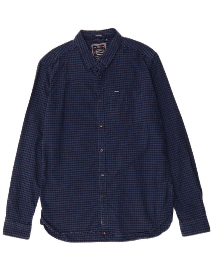SUPERDRY Chemise Homme XL Bleu Marine Vichy