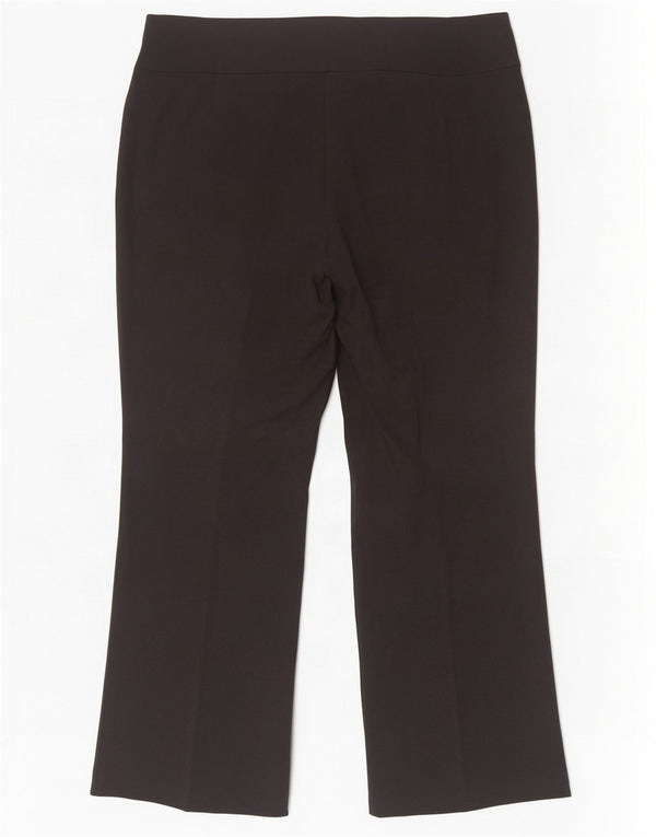 Marks & Spencer Pantalon décontracté à jambe large pour femme UK 18 XL W38 L28 Noir