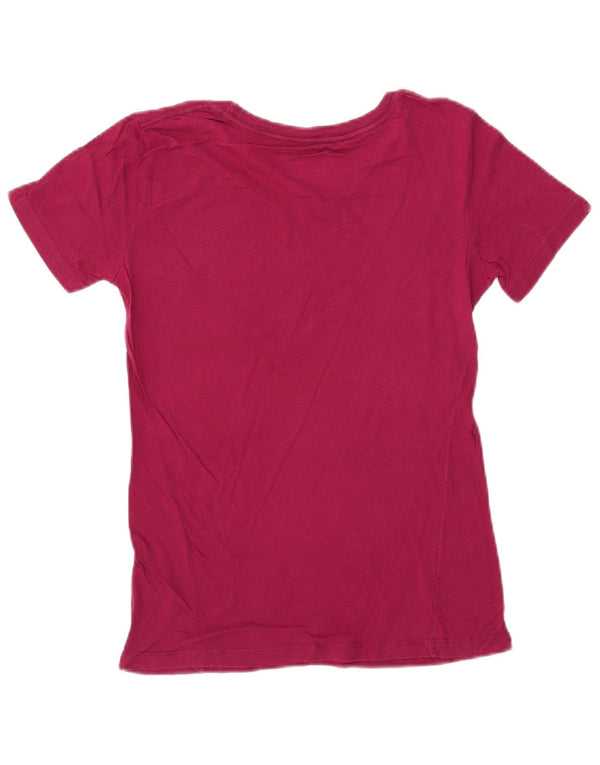 Diesel T-shirt graphique pour femme UK 14 Large Rose Coton