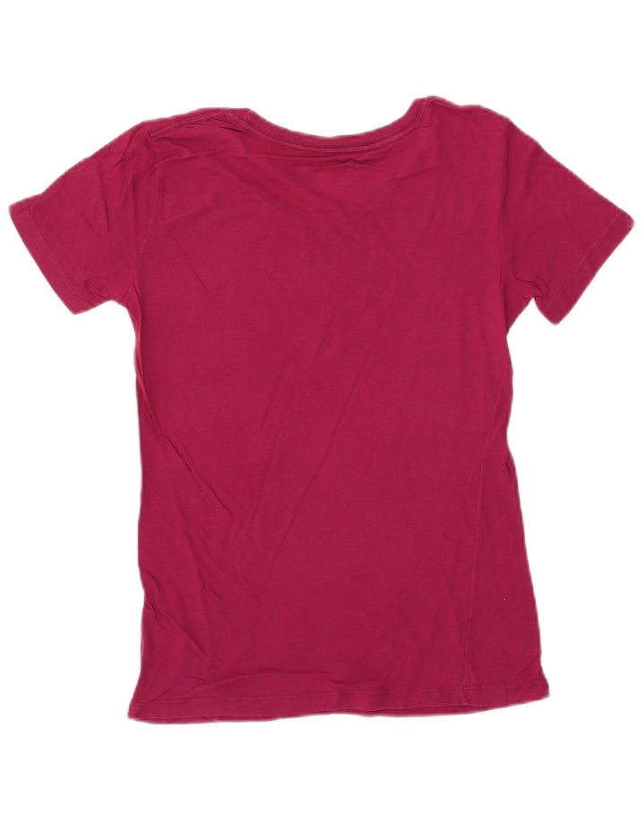 Diesel T-shirt graphique pour femme UK 14 Large Rose Coton