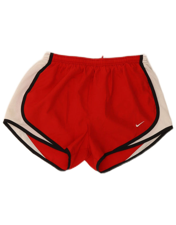 Nike Short de sport Dri Fit Regular pour femme - Taille S - Rouge - Colorblock