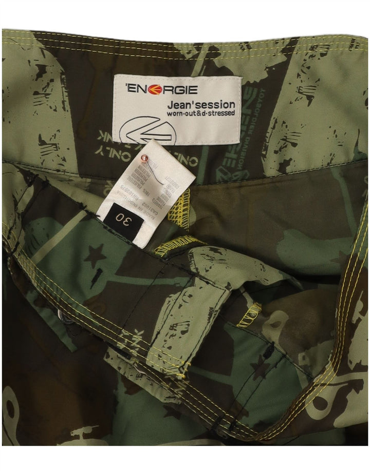 Energie Short de Bain Graphique Homme Kaki Moyen Polyester