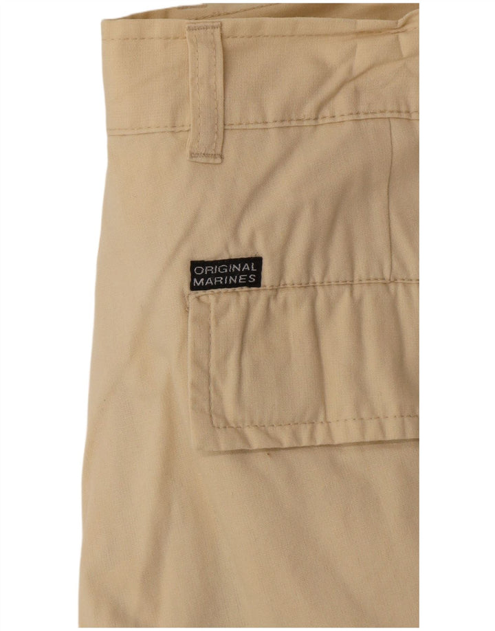 VINTAGE Short Cargo Femme W34 Grand Coton Beige