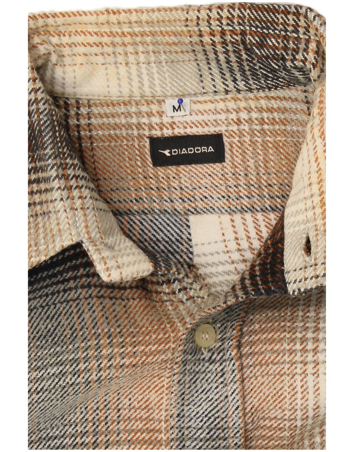 Diadora Chemise En Flanelle Homme Carreaux Marron Moyen