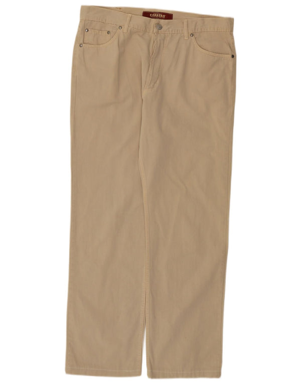 Carrera Pantalon décontracté droit pour homme IT 52 XL W34 L30 Beige Coton