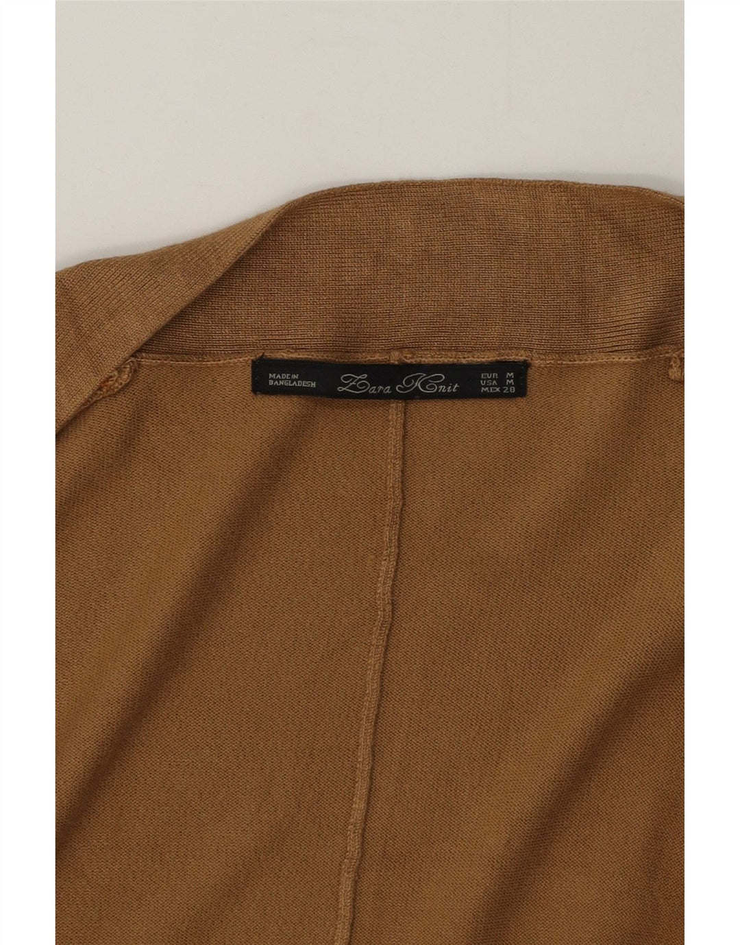 Zara Cardigan ouvert surdimensionné chauve-souris pour femme UK 14 Marron moyen