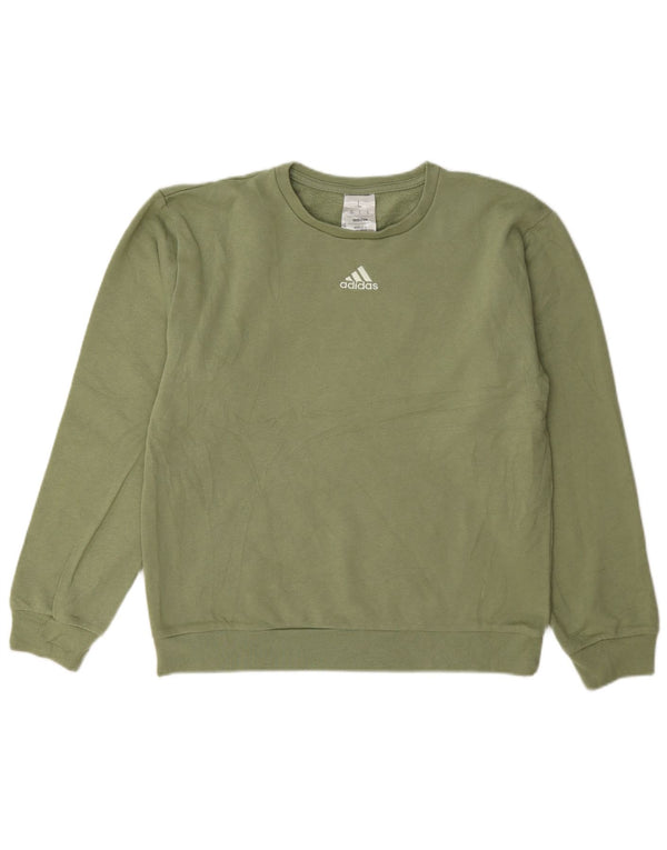 Adidas Sweat-shirt pour femme US 14/16 Large Vert Coton