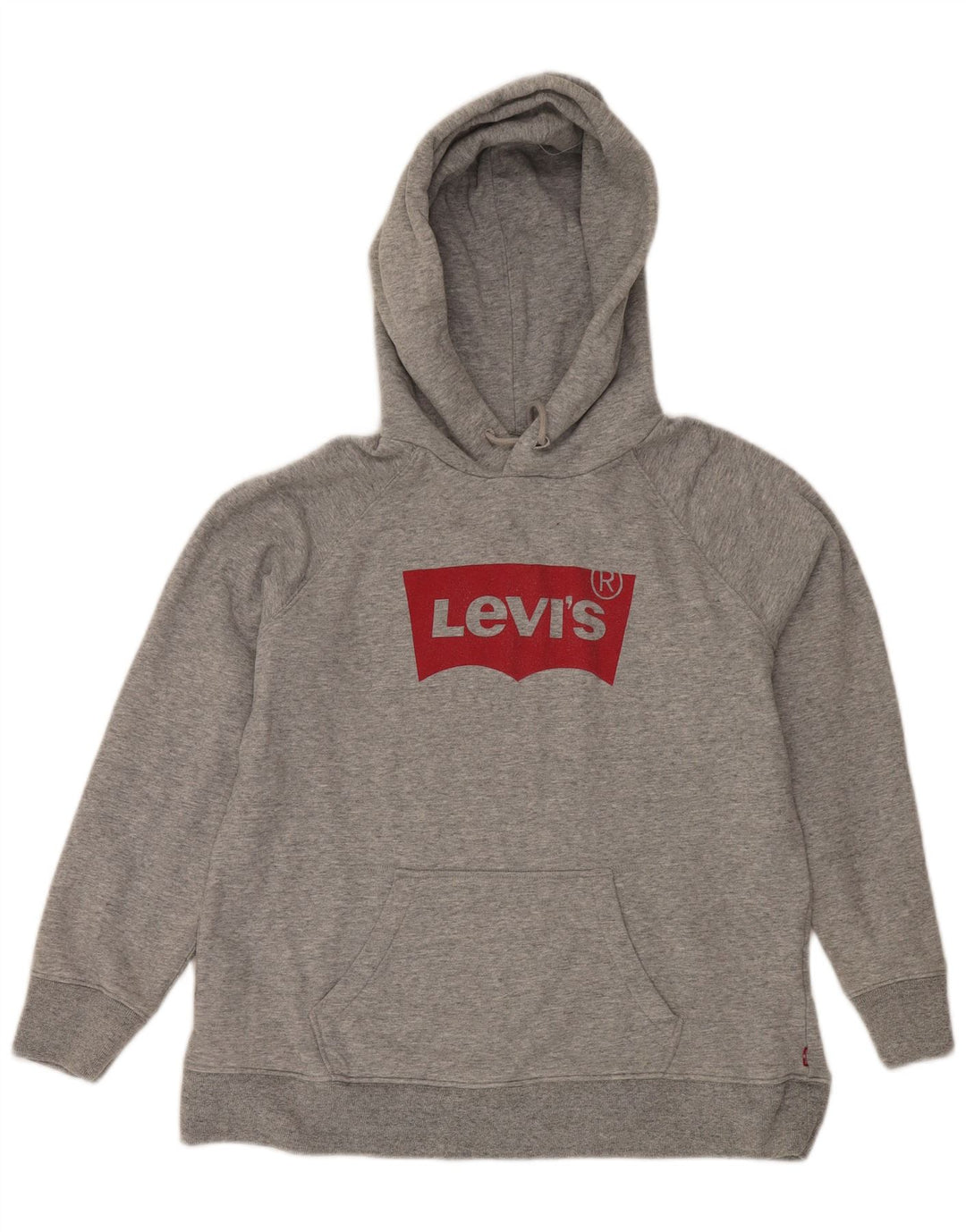 Levi's Pull à Capuche Graphique Homme Gris Moyen Moucheté Coton