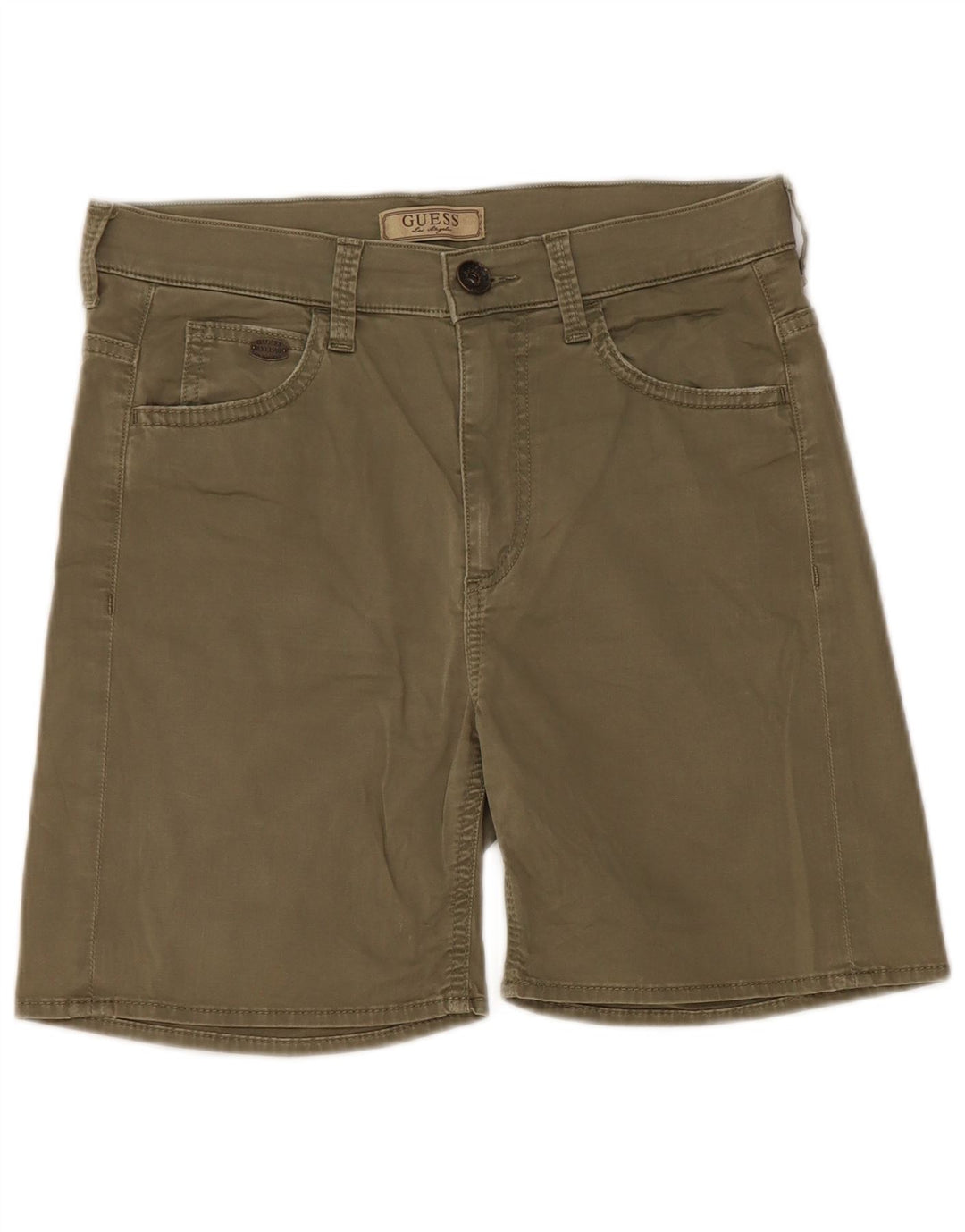 Guess Short décontracté pour homme W28 Petit Kaki