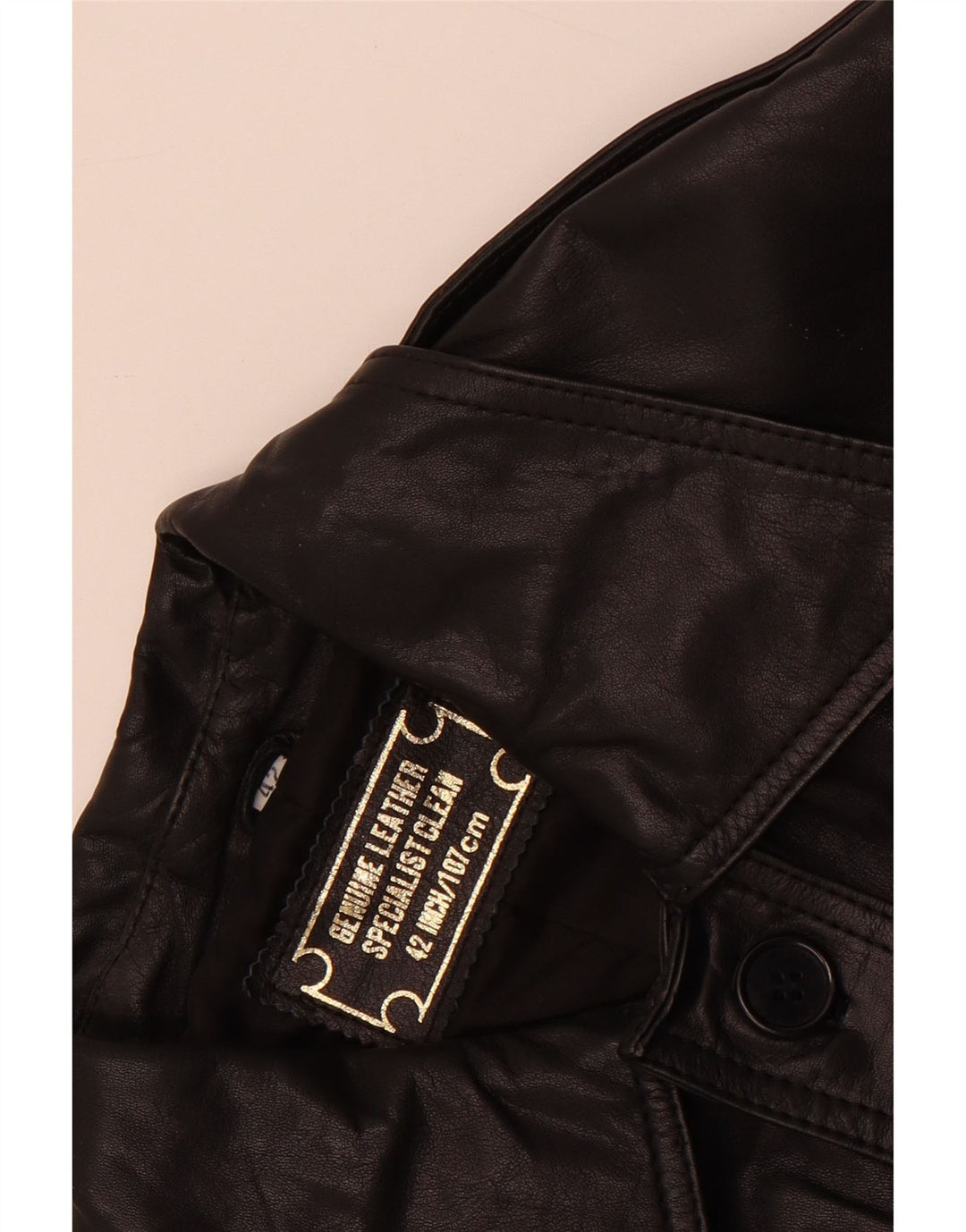 Veste en cuir femme vintage IT 42 Cuir noir moyen