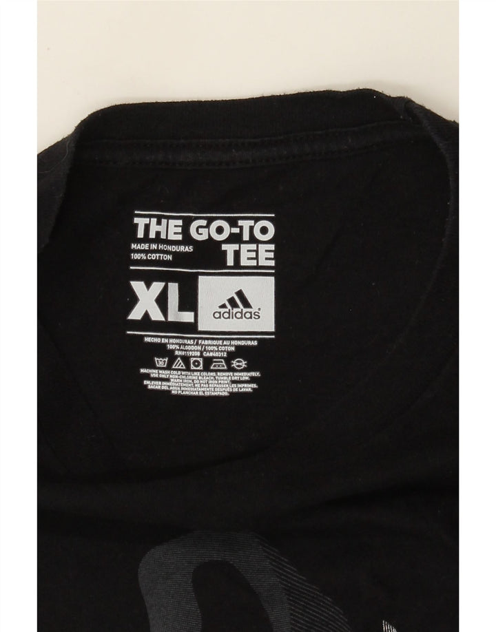 Adidas Mens Graphic T-Shirt Top XL Noir Coton