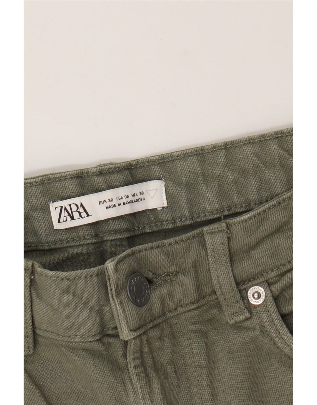 Zara Short en jean pour homme EU 38 Small W30 Vert